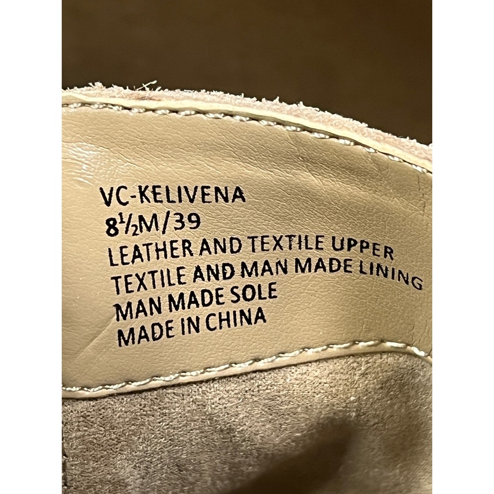 Vince Camuto Kelivena Suede Chelsea Boots Tortilla Beige Lug‎ Sole Size 8.5M - Picture 7 of 11